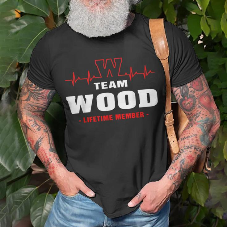 Wood Surname Family Last Name Team Wood Lifetime Member T-Shirt Gifts for Old Men