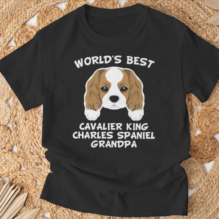 World's Best Cavalier King Charles Spaniel Grandpa T-Shirt Gifts for Old Men