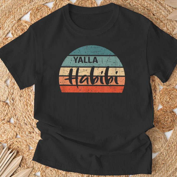 Yalla Habibi Arabisch Für Auf Geht´S Mein Freund Und Bruder T-Shirt Geschenke für alte Männer