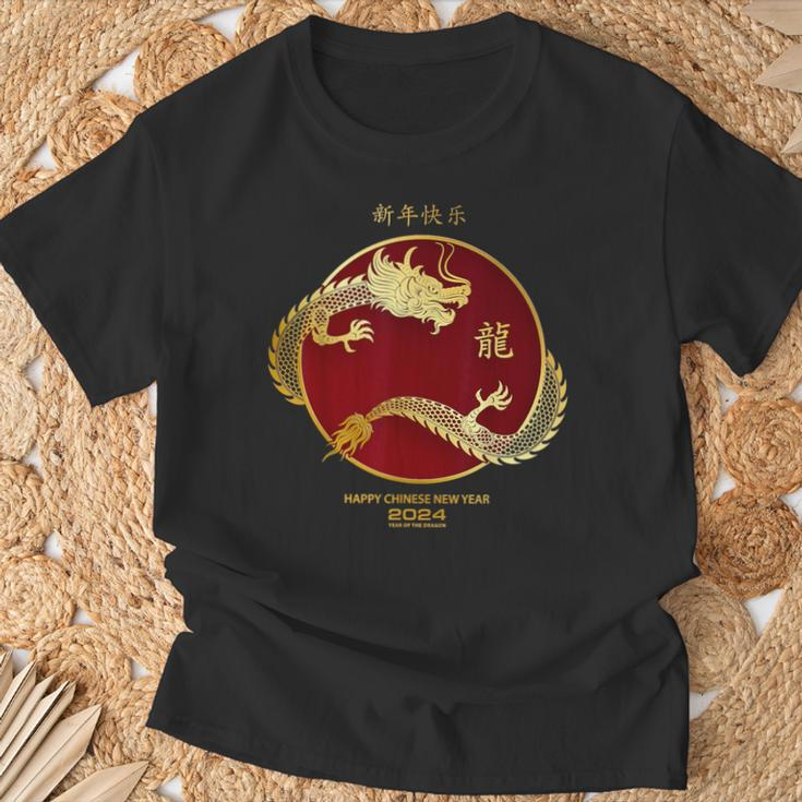 Year Of The Dragon Chinese New Year 2024 Wood Dragon T-Shirt Gifts for Old Men