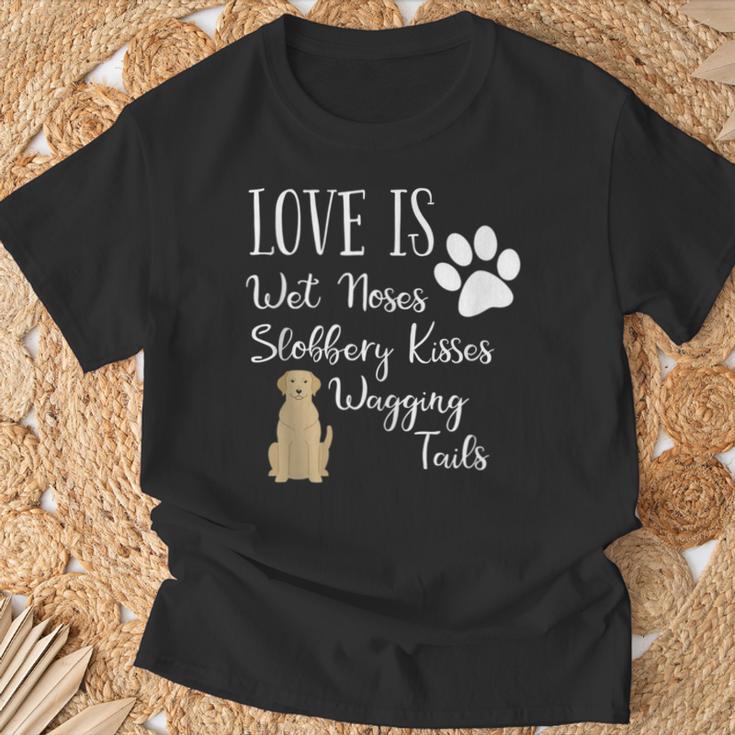 Yellow Labrador Retriever Dog Love Lab Drawing Saying T-Shirt Gifts for Old Men