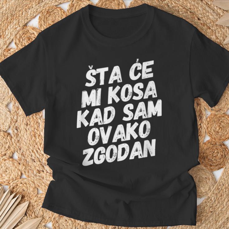 Zgodan Bosna Hrvatska Srbija Jugo Balkan T-Shirt Geschenke für alte Männer