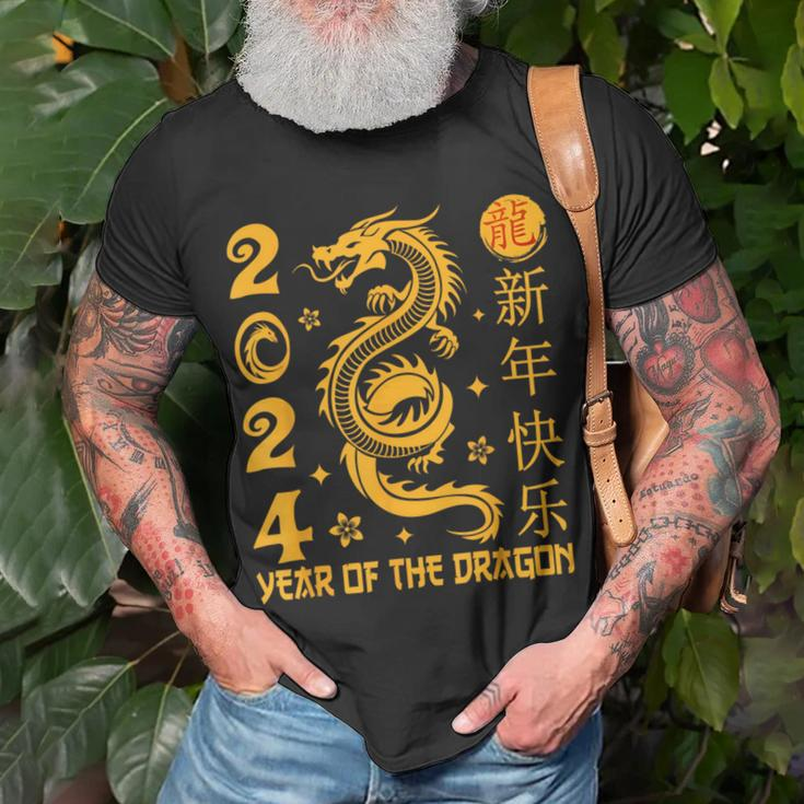 Zodiac Year Of The Dragon Lunar Happy Chinese New Year 2024 T-Shirt Gifts for Old Men
