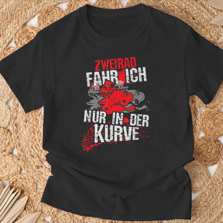 Zweirad Fahr Ich Nur In Der Kurve Quad Atv Motif T-Shirt Geschenke für alte Männer