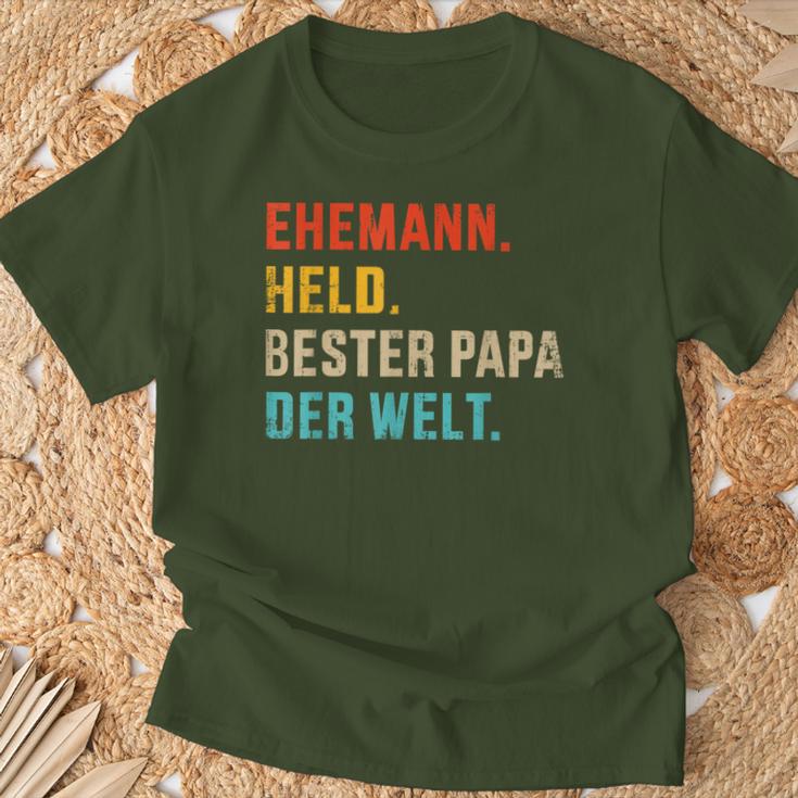 Bester Papa Der Welt Husband Hero Father's Day Christmas T-Shirt Geschenke für alte Männer