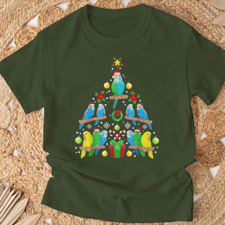 Budgie Christmas Tree Bird Christmas T-Shirt Geschenke für alte Männer