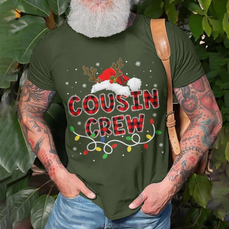Christmas Cousin Crew Buffalo Plaid Family Xmas Pajamas Pjs T-Shirt Gifts for Old Men