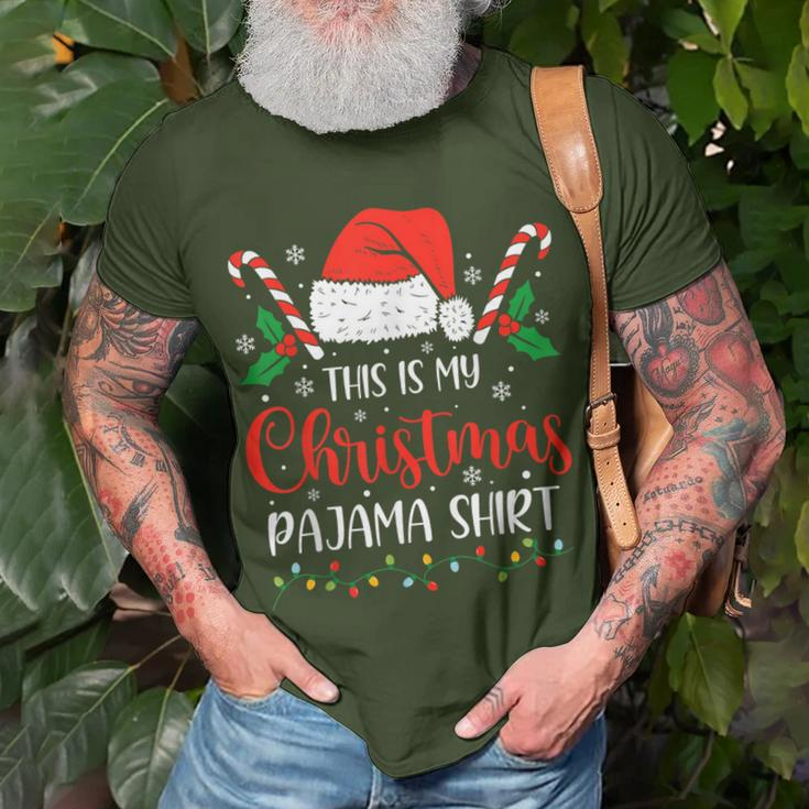 This Is My Christmas Pajama Xmas Family Holiday T-Shirt Gifts for Old Men