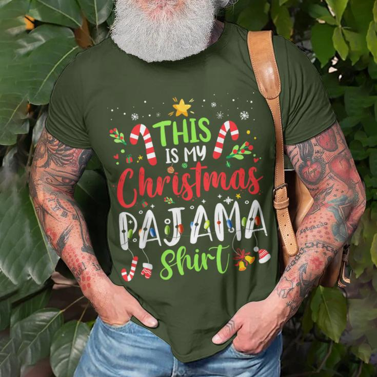 This Is My Christmas Pajama Matching Family Pajamas T-Shirt Gifts for Old Men