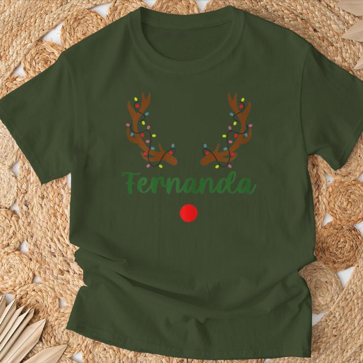 Custom Name Christmas Matching Family Pajama Fernanda T-Shirt Gifts for Old Men