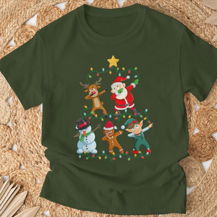 Dabbing Santa Elf Santa Reindeer Xmas Short Sleeve Black T-Shirt Geschenke für alte Männer