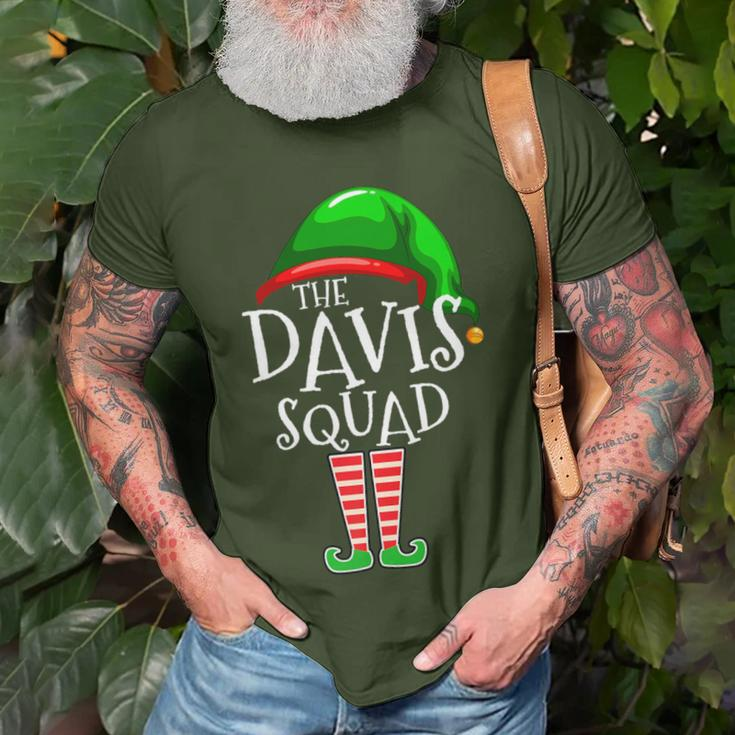 Davis Squad Elf Group Matching Family Name Christmas T-Shirt Gifts for Old Men