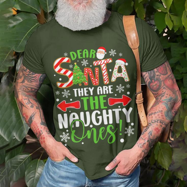 Dear Santa They Are The Naughty Ones Christmas T-Shirt Gifts for Old Men