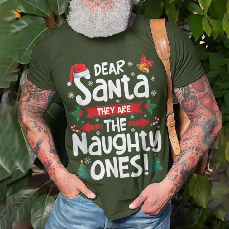 Dear Santa They Are The Naughty Ones Christmas Xmas T-Shirt Gifts for Old Men