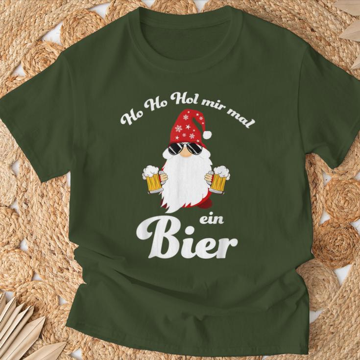 Christmas Ho Ho Hol Mir Mal Ein Bier Fun T-Shirt Geschenke für alte Männer