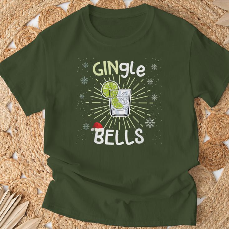 Gingle Bells Christmas Gin Word Game T-Shirt Geschenke für alte Männer