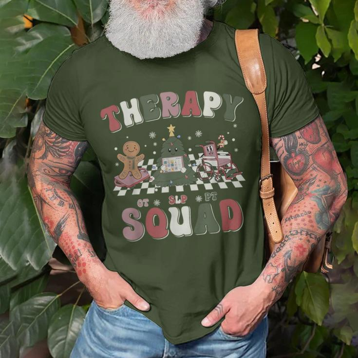 Therapy Squad Slp Ot Pt Team Christmas Therapy Squad T-Shirt Gifts for Old Men