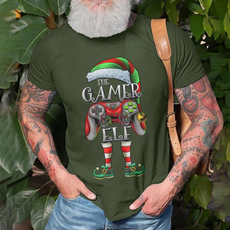 The Gamer Elf Matching Family Christmas Gamer Elf T-Shirt Gifts for Old Men