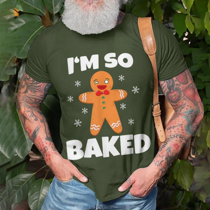 Gingerbread Man I'm So Baked Christmas Cookie Baking T-Shirt Gifts for Old Men