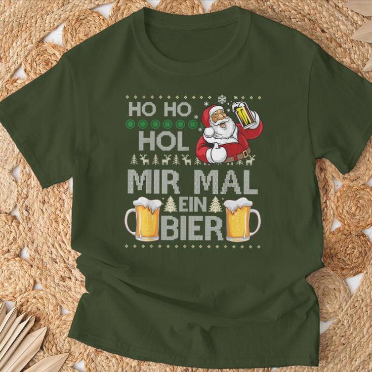 Ho Ho Hol Mir Mal Ein Bier Ugly Christmas Sweater T-Shirt Geschenke für alte Männer