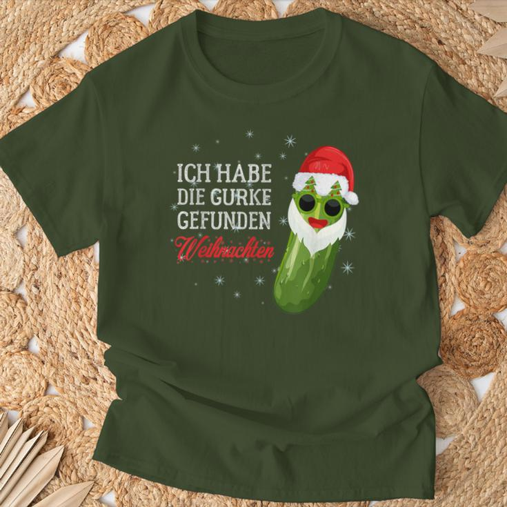 Ich Habe Die Weihnachtsgurke Finden Christmas Black T-Shirt Geschenke für alte Männer