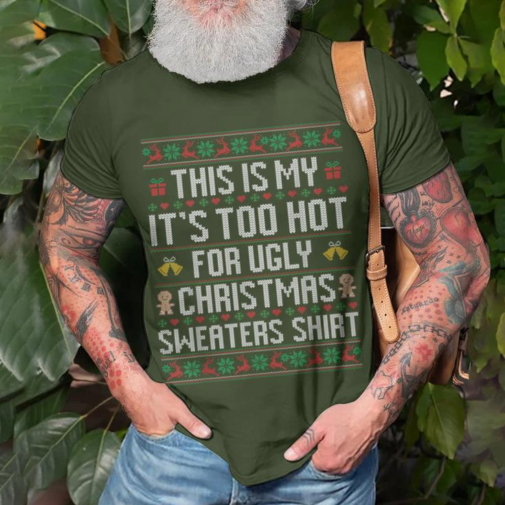 This Is My It's Too Hot For Ugly Christmas Sweaters 2023 Pjm T-Shirt Gifts for Old Men