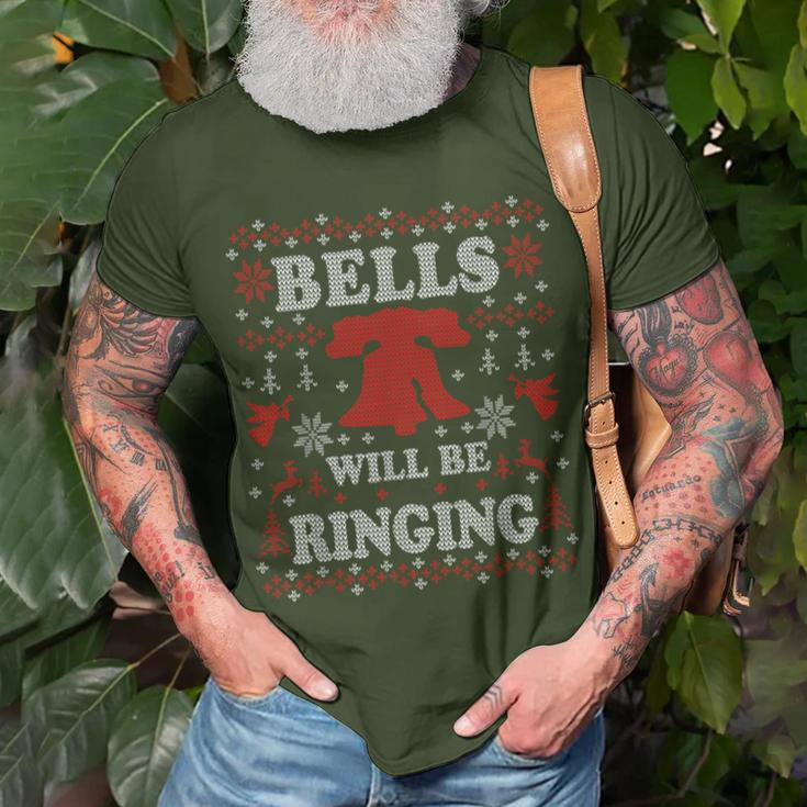Liberty Bell Philadelphial Ring The Bell Ugly Christmas T-Shirt Gifts for Old Men