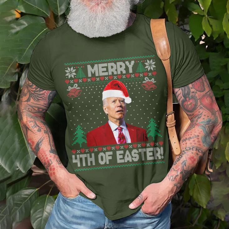 Merry 4Th Of Easter Joe Biden Christmas Ugly Sweater T-Shirt Gifts for Old Men