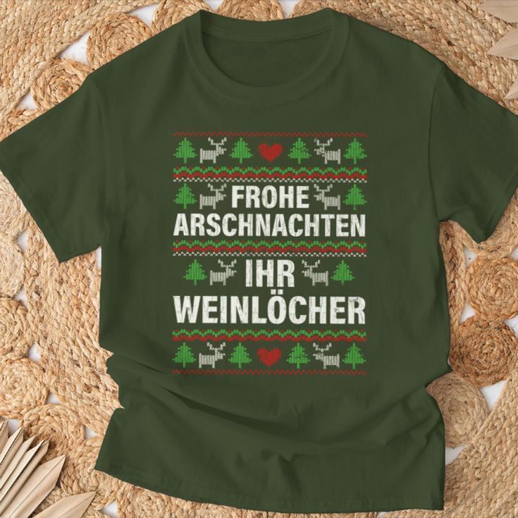 Merry Arschnacht Ihr Weinloch Christmas T-Shirt Geschenke für alte Männer