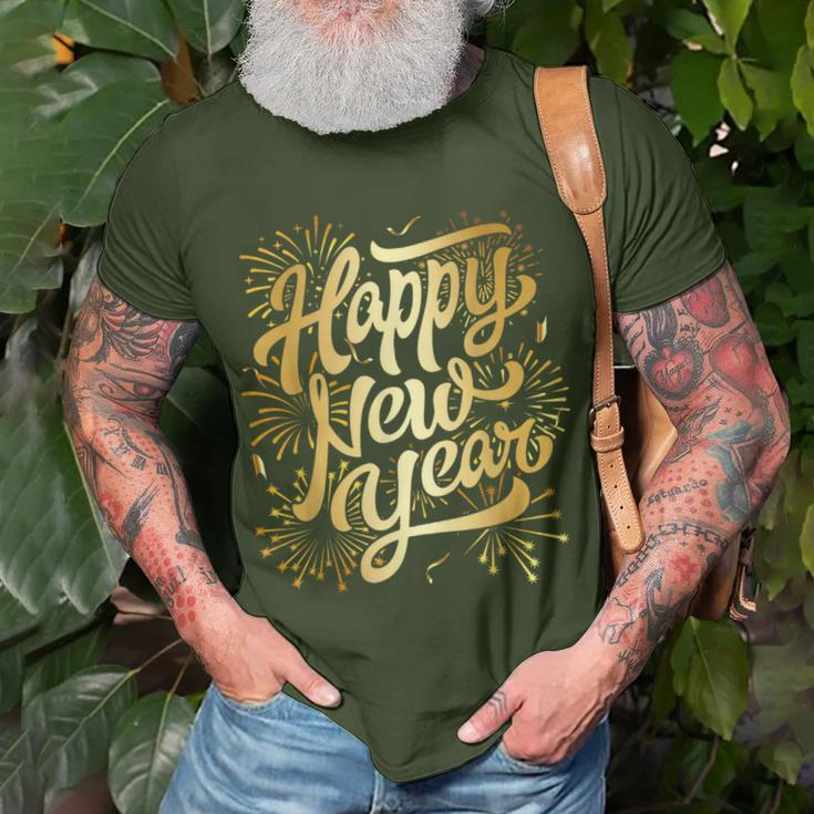 Merry Christmas Happy New Year New Years Eve Party Fireworks T-Shirt Gifts for Old Men