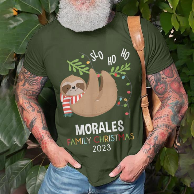 Morales Family Name Morales Family Christmas T-Shirt Gifts for Old Men