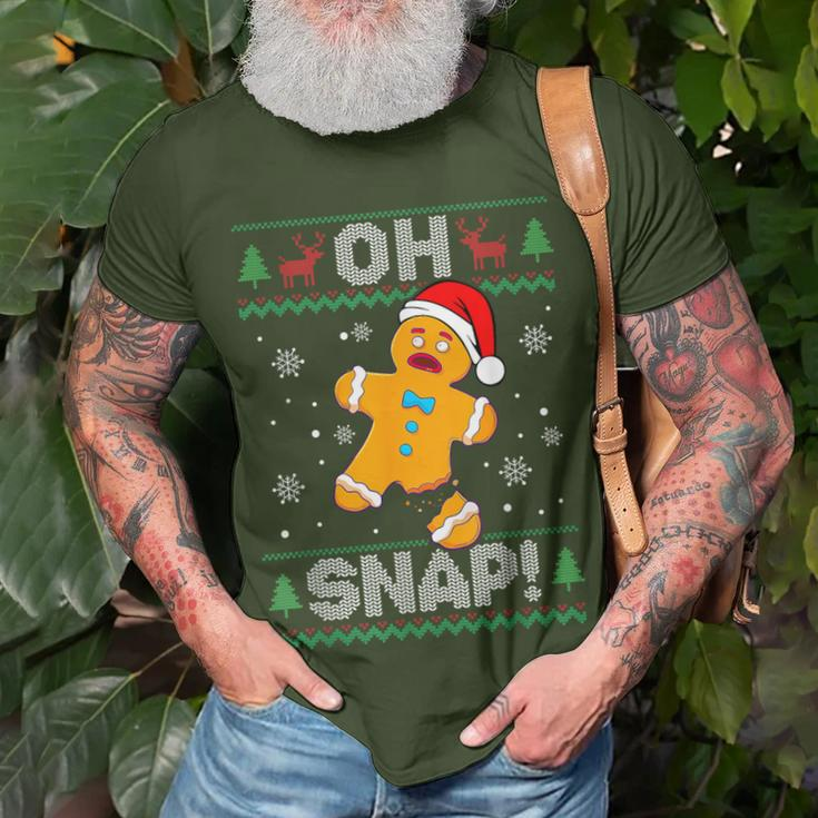 Oh Snap Gingerbread Man Christmas Cookie Baking Xmas T-Shirt Gifts for Old Men