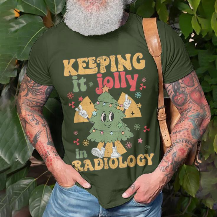 Rad Tech Christmas Tree Keeping It Jolly In Radiology T-Shirt Gifts for Old Men