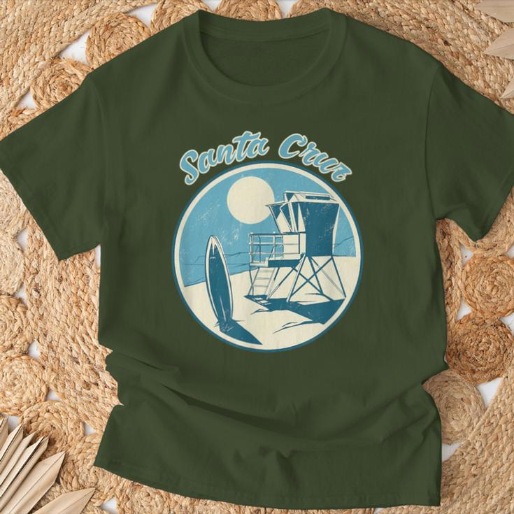 Santa Cruz Ca Surfer 70S 80S Retrointage T-Shirt Geschenke für alte Männer