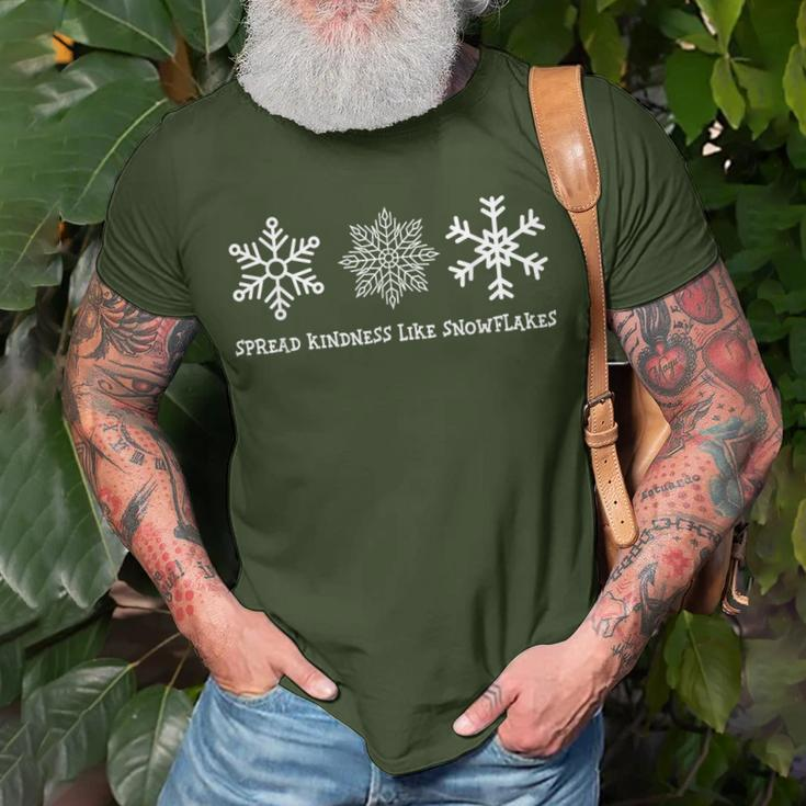 Spread Kindness Like Snowflakes Xmas Themed Christmas T-Shirt Gifts for Old Men