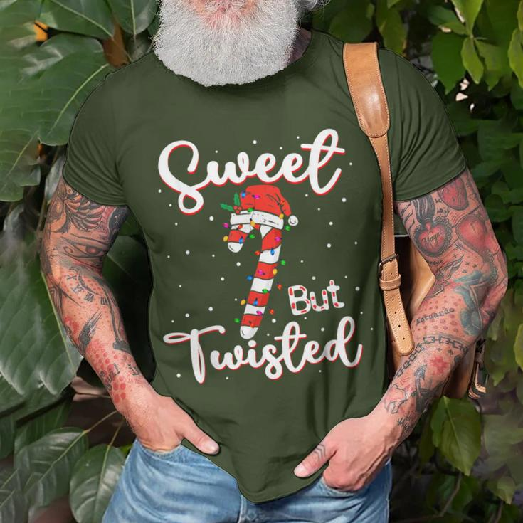 Sweet But Twisted Christmas Candy Cane Xmas Holiday T-Shirt Gifts for Old Men