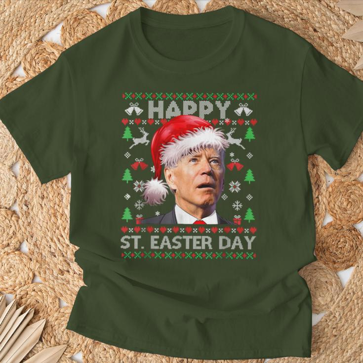 Ugly Christmas Sweater Joe Biden Happy Easter Day Xmas T-Shirt Gifts for Old Men