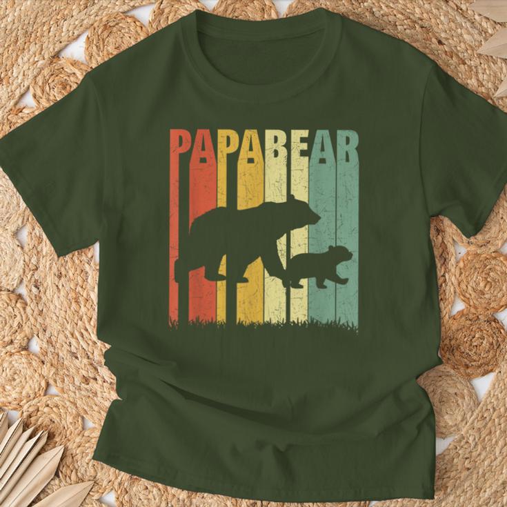 Vintage Papa Bär Baby Bäratertag Xmas Geschenk Retro Daddy T-Shirt Geschenke für alte Männer