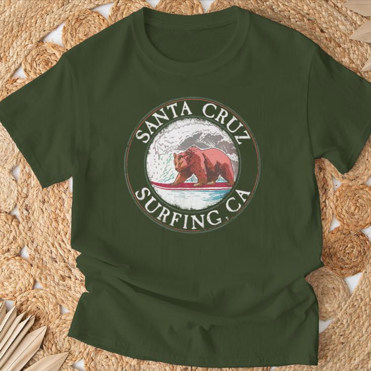 Vintage Surfer California I Retro Santa Cruz California S T-Shirt Geschenke für alte Männer