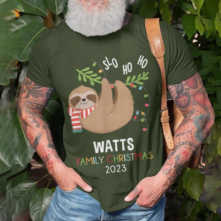 Watts Family Name Watts Family Christmas T-Shirt Gifts for Old Men