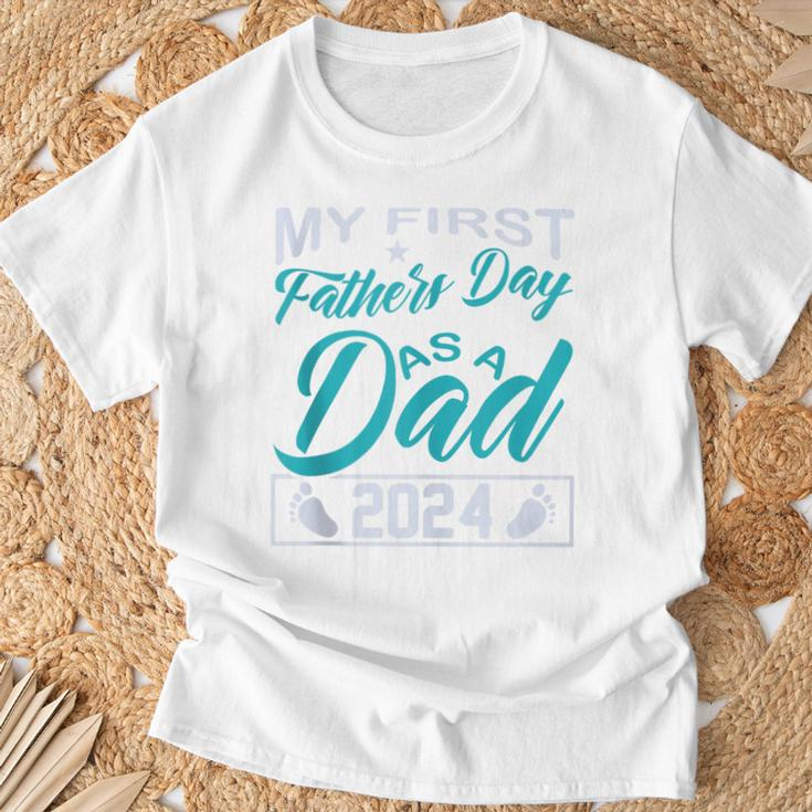 My 1St Father's Day As A Dad 2024 Fathers Day 2024 T-Shirt Gifts for Old Men