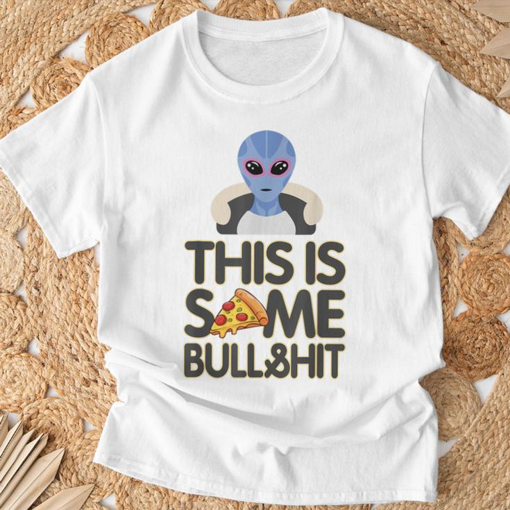 Alien Who Likes Pizza Ufo Alien Colorado Fun T-Shirt Gifts for Old Men
