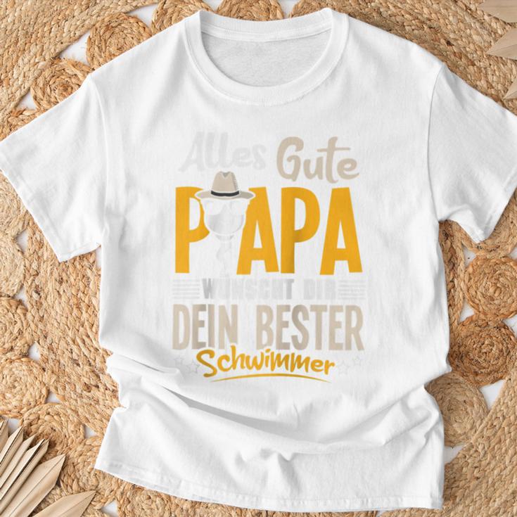 Alles Gute Papa Dein Bester Schwimmer -Ater Papaatertag Raglan T-Shirt Geschenke für alte Männer