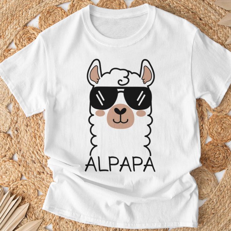 Alpapa Alpaka Lama Liebhaberatertag Tiere Papa T-Shirt Geschenke für alte Männer