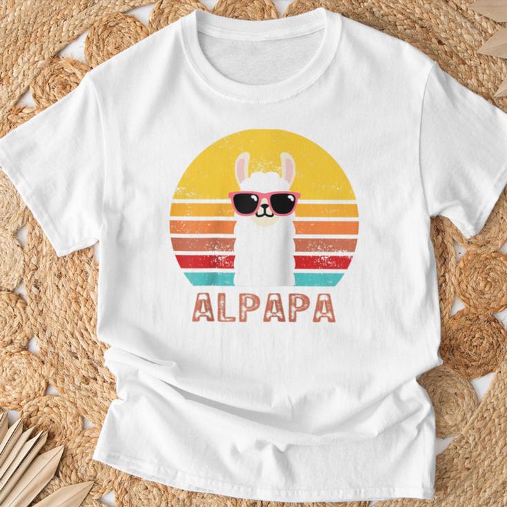 Alpapa Alpakaatertag Bester Papaater Fan Lamaatertag Raglan T-Shirt Geschenke für alte Männer