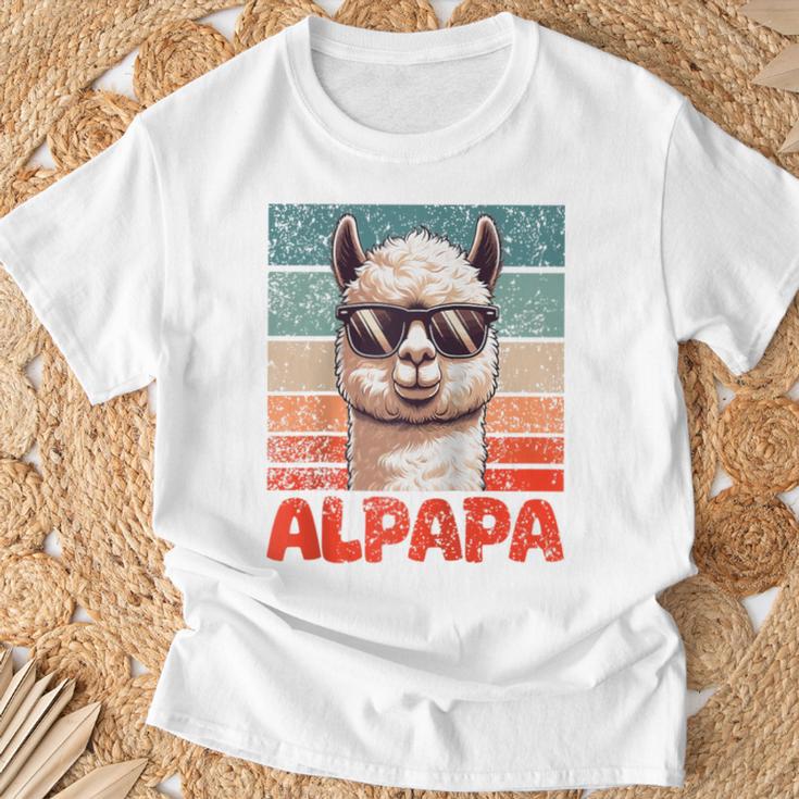 Alpapaatertag Bester Papa Alpaka Raglan T-Shirt Geschenke für alte Männer