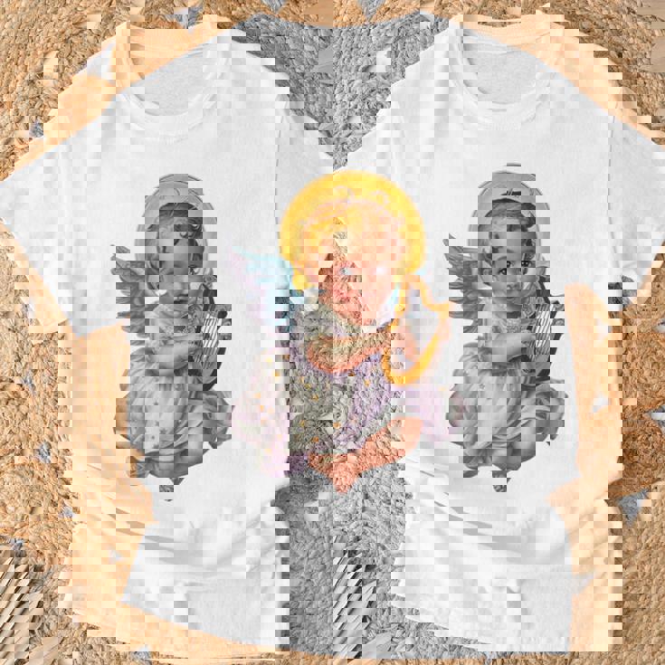 Ángeles De Bebé Con Diseño De Querubínintage Angelical Camiseta