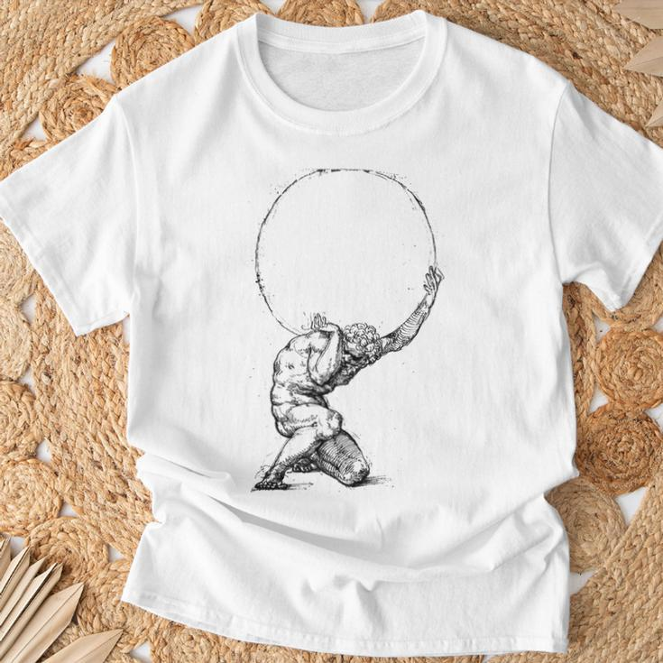 Atlas Griechische Mythologie Greece Greek Gods T-Shirt Geschenke für alte Männer