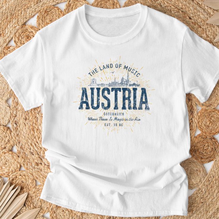 Austria Retro Styleintage Austria T-Shirt Geschenke für alte Männer