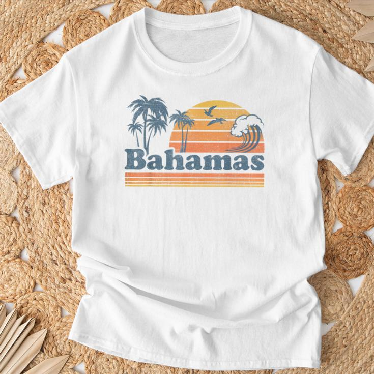 Bahamas Beach Summer Vacation Sunset Vintage 70'S Retro T-Shirt Gifts for Old Men